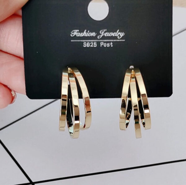 1018 Gold Plated Earrings - Image 3