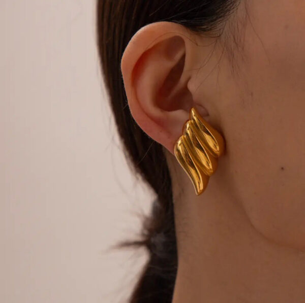 1034 Gold Plated Earrings - Image 3