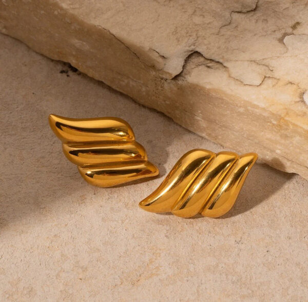 1034 Gold Plated Earrings - Image 4