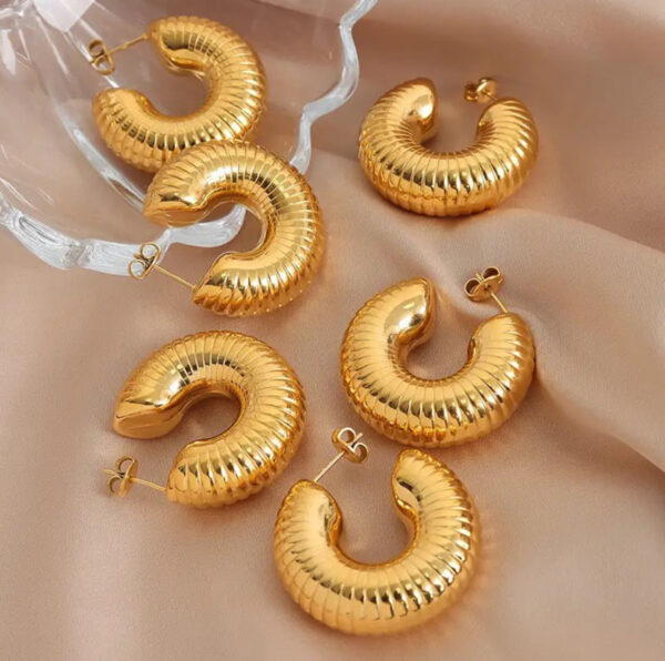 1030 Gold Plated Earrings - Image 3