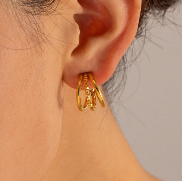 1039 Gold Plated Earrings - Image 2