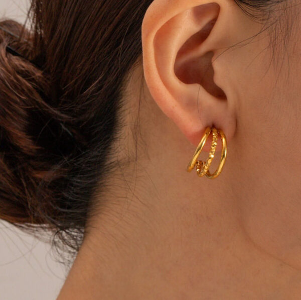 1039 Gold Plated Earrings - Image 3