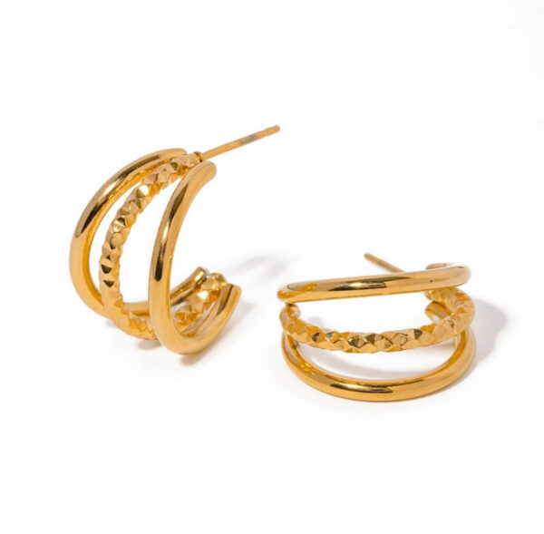 1039 Gold Plated Earrings - Image 4