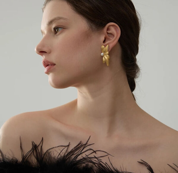 1040 Gold Plated Earrings - Image 3