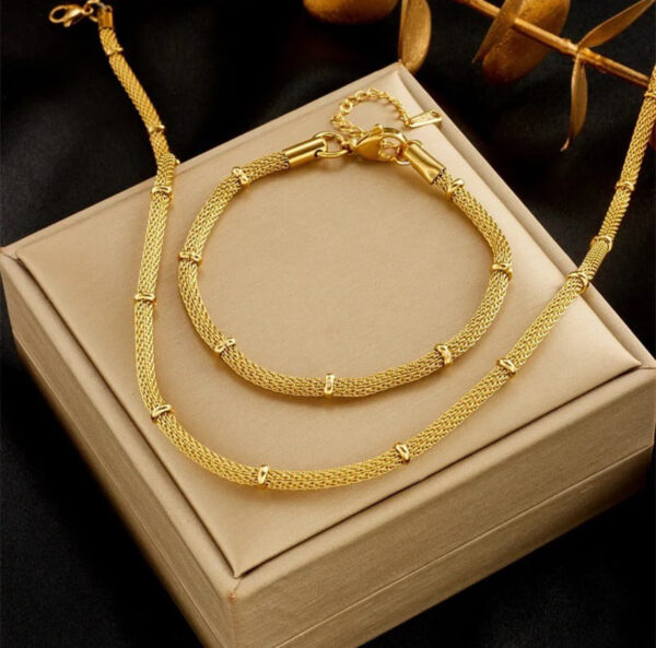 1095 Gold Plated Necklace & Bracelet