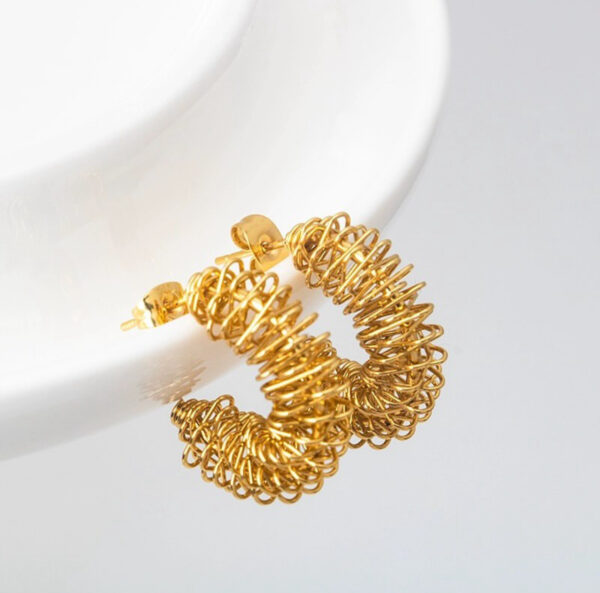 1129 Gold Plated Earrings - Image 2