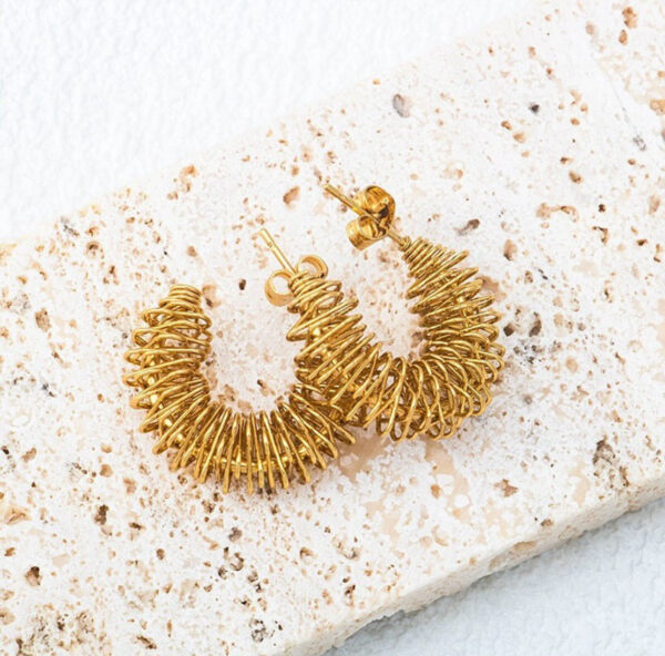 1129 Gold Plated Earrings - Image 3