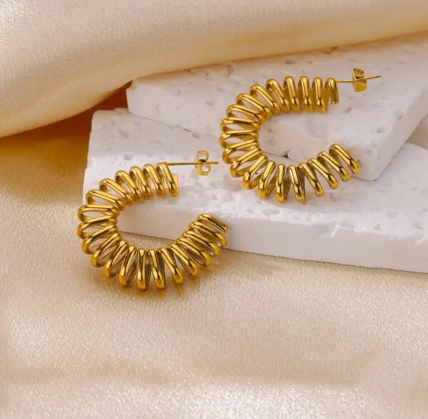 1128 Gold Plated Earrings - Image 2