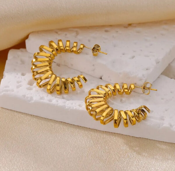 1128 Gold Plated Earrings - Image 3