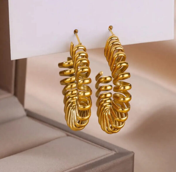 1128 Gold Plated Earrings - Image 4