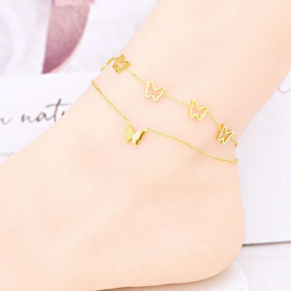 1138 Gold Plated Anklet - Image 2