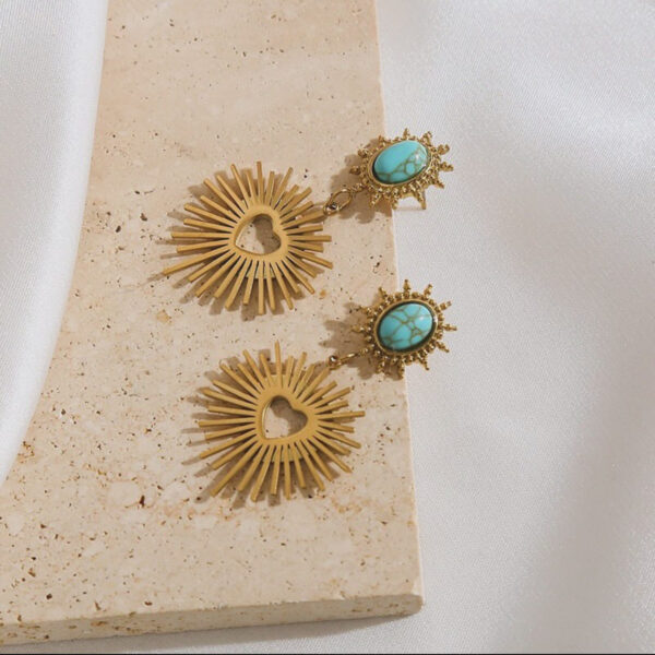 1163 Gold Plated Earrings - Image 2