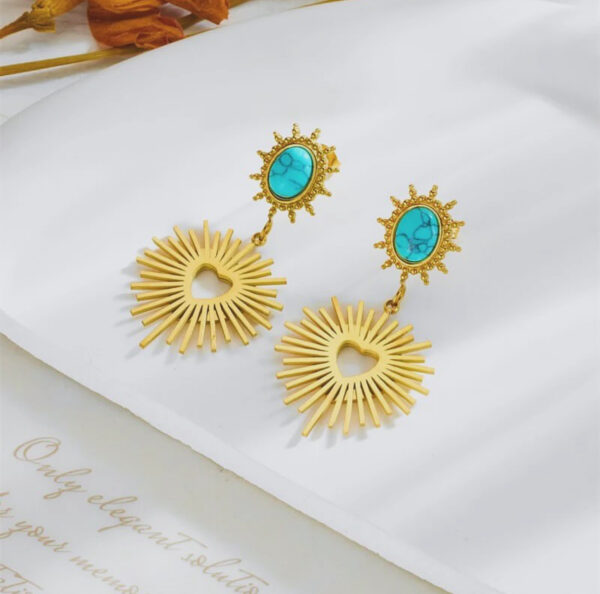 1163 Gold Plated Earrings - Image 3