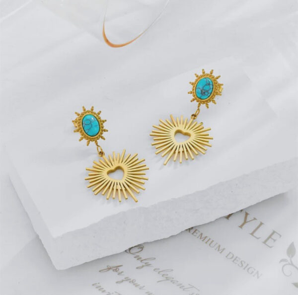 1163 Gold Plated Earrings - Image 4