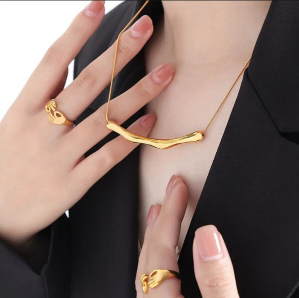1158 Gold Plated Necklace - Image 3