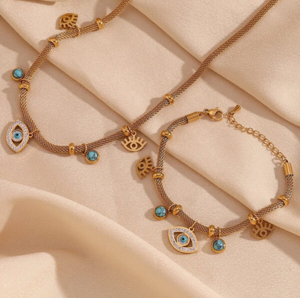 1271 Gold Plated Necklace & Bracelet