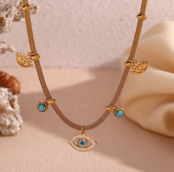 1271 Gold Plated Necklace & Bracelet - Image 4