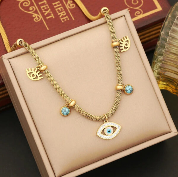 1271 Gold Plated Necklace & Bracelet - Image 6