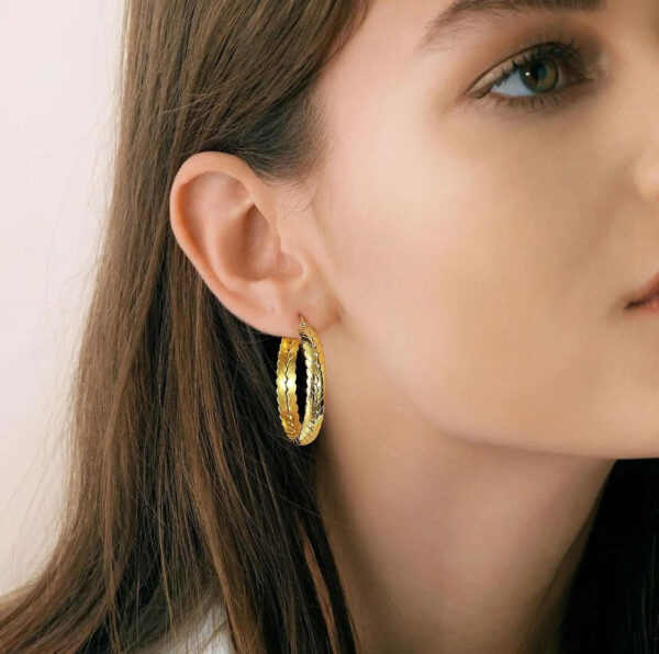 1283 Gold Plated Earrings - Image 2