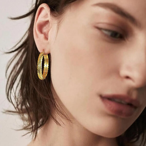 1283 Gold Plated Earrings - Image 3