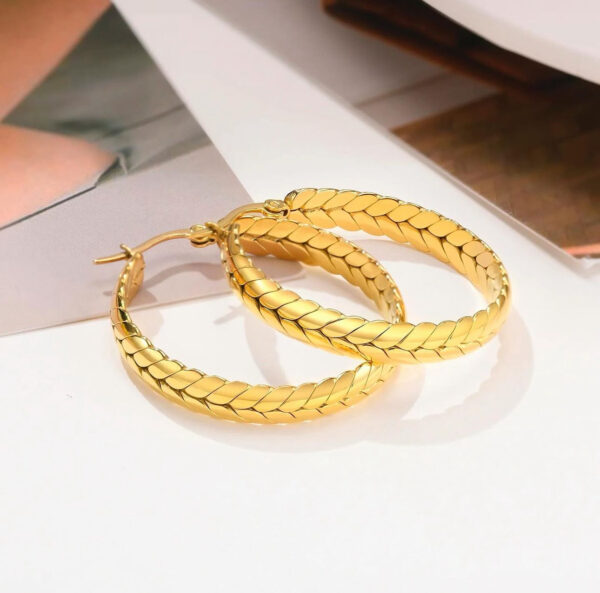 1283 Gold Plated Earrings - Image 4