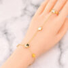 1313 Gold Plated Finger Bracelet