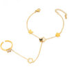 1313 Gold Plated Finger Bracelet