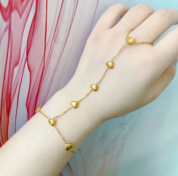 1330 Gold Plated Finger Bracelet