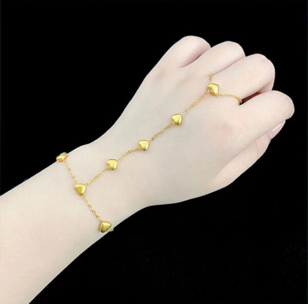 1330 Gold Plated Finger Bracelet - Image 2