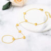 1330 Gold Plated Finger Bracelet
