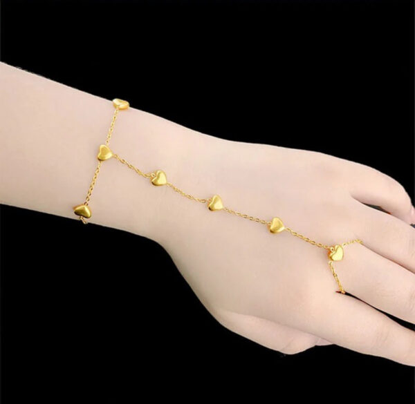 1330 Gold Plated Finger Bracelet - Image 4