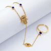 1344 Gold Plated Finger Bracelet