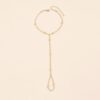 1347 Gold Plated Finger Bracelet