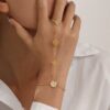 1348 Gold Plated Finger Bracelet