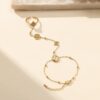 1348 Gold Plated Finger Bracelet