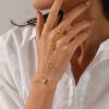 1349 Gold Plated Finger Bracelet