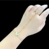 1349 Gold Plated Finger Bracelet