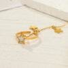 1392 Gold Plated Finger Bracelet