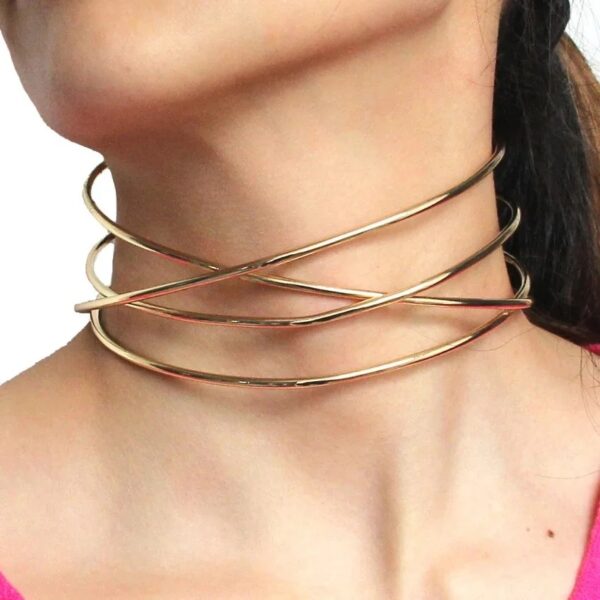 1403 Gold Plated Choker - Image 2