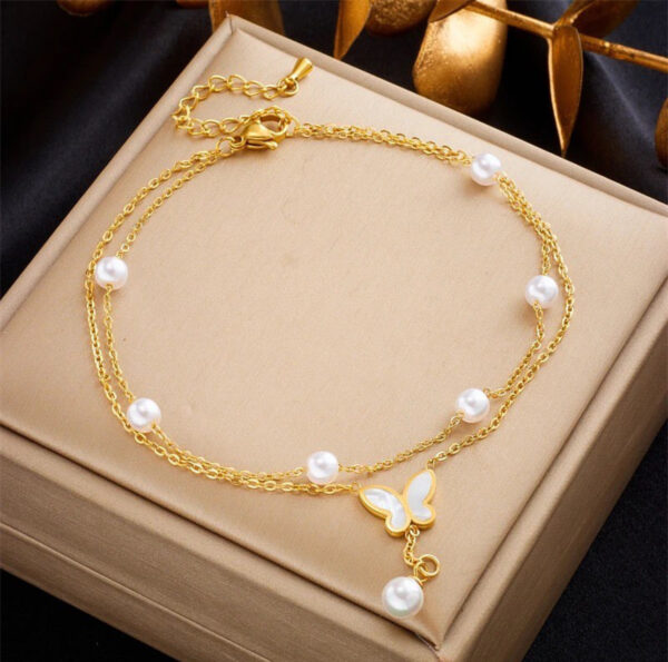 1424 Gold Plated Anklet - Image 2