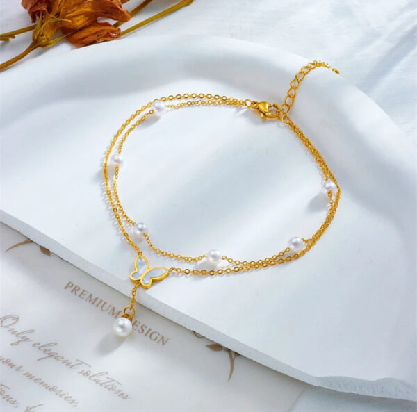 1424 Gold Plated Anklet - Image 3