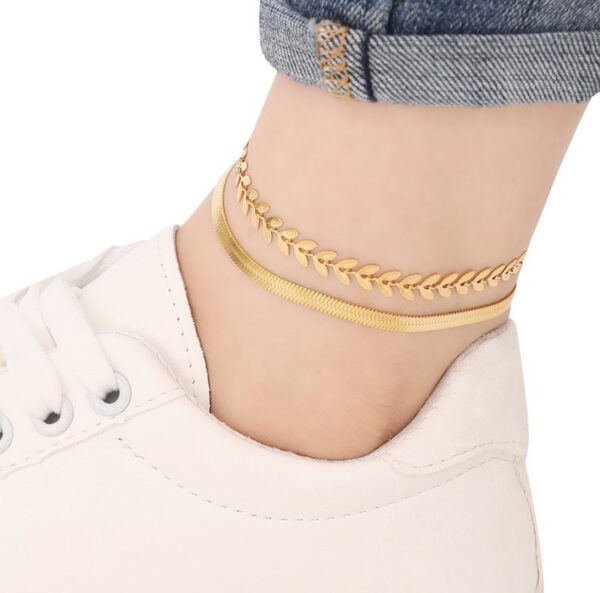 1384 Gold Plated Anklet - Image 2