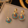 1478 Gold Plated Necklace & Earrings