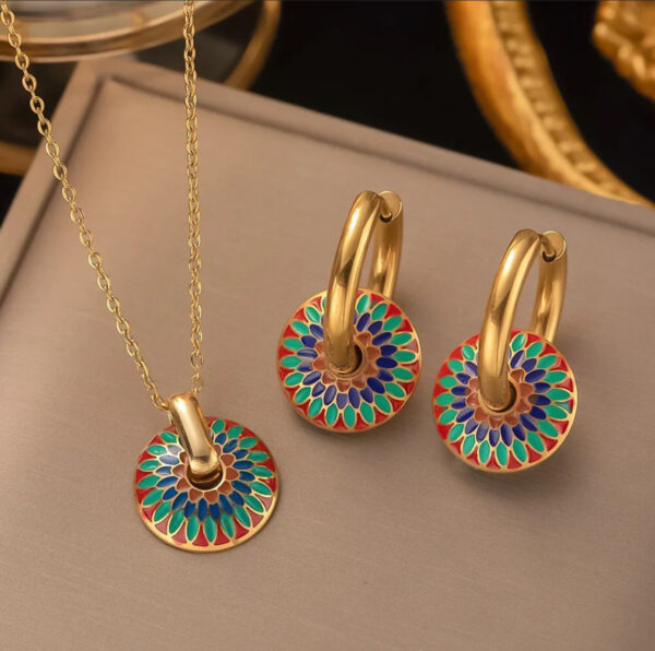 1478 Gold Plated Necklace & Earrings