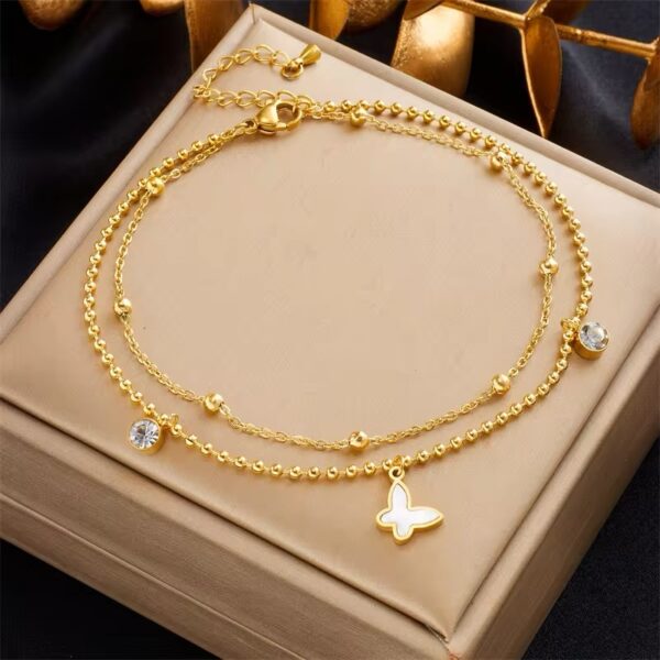 1502 Gold Plated Anklet - Image 2