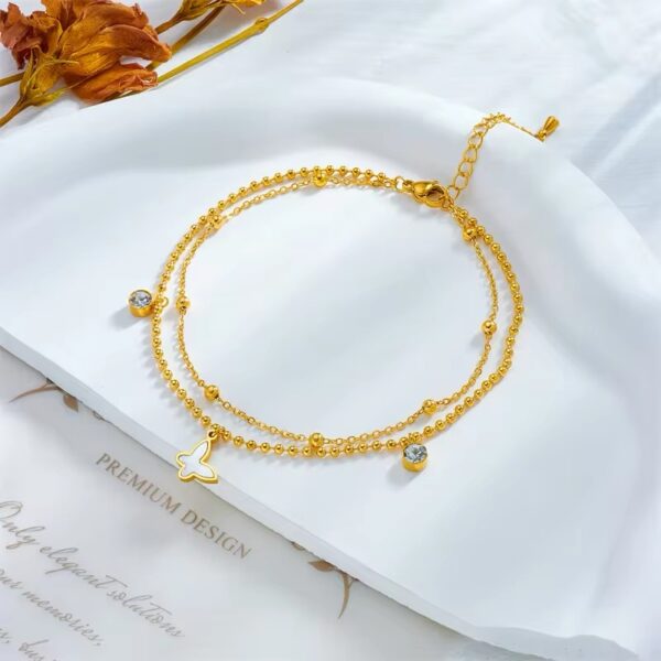 1502 Gold Plated Anklet - Image 4