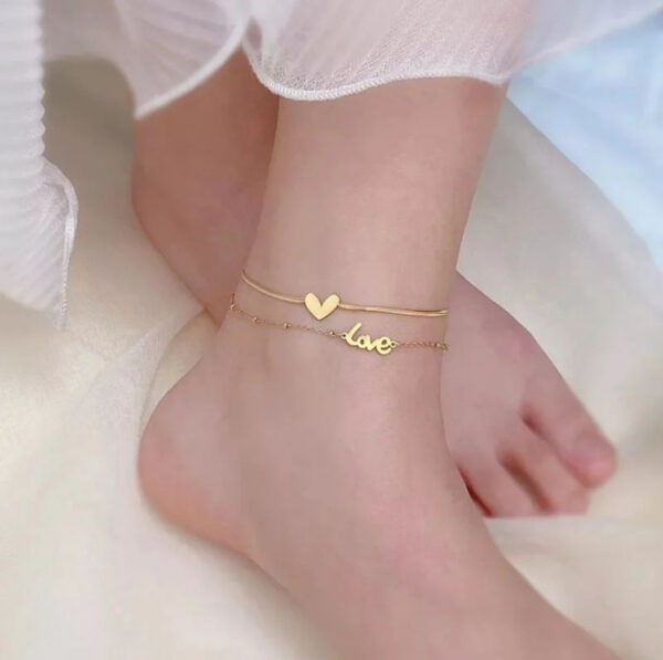 1529 Gold Plated Anklet - Image 3