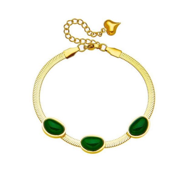 1564 Gold Plated Necklace & Bracelet - Image 9