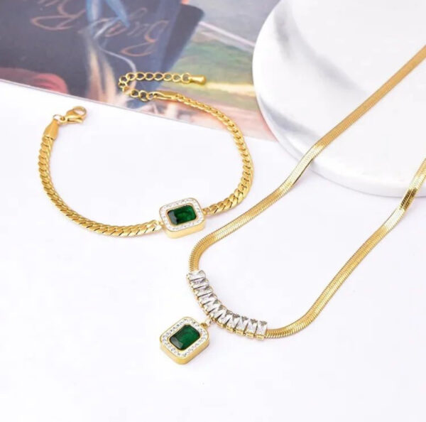 1589 Gold Plated Necklace & Bracelet