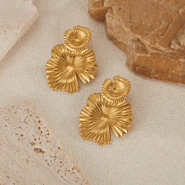 1591 Gold Plated Earrings - Image 2